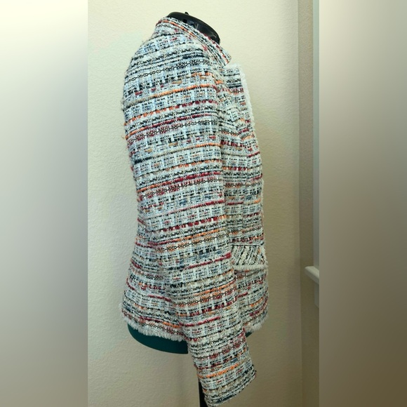 HELENE BERMAN London Multicolor Tweed Boho Classic Elegant Blazer Jacket Sz XL - Picture 5 of 14